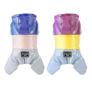Dog Down Puffer  Waterproof Dog Coat With Hood Dog Jumpsuit