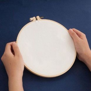 Cotton+Linen Embroidery Fabric DIY Handmade Embroidered