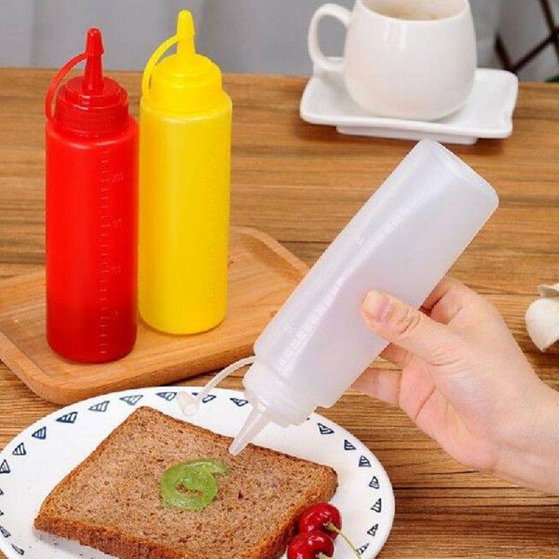 240ml/360ml squeezes salad ketchup sauce bottle squeeze