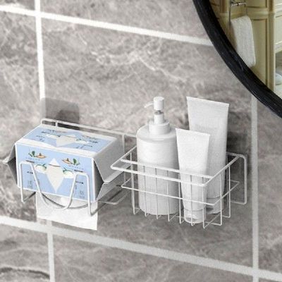 Shower Caddy Organizer Wall Mounted Iron Storage Shelves