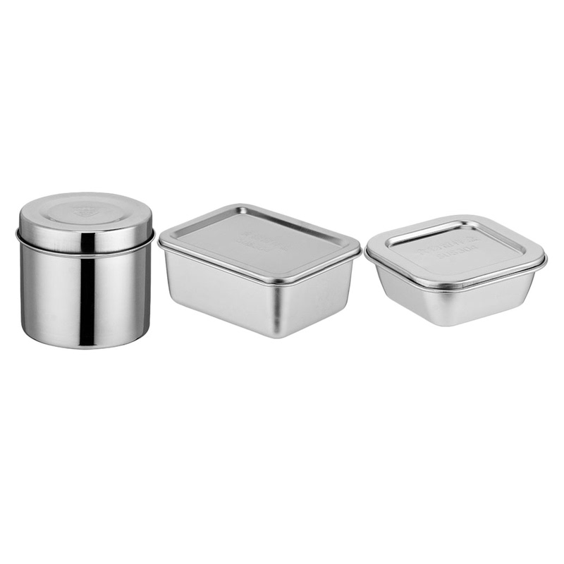 3pcs Tiny Dips Condiment Containers Stainless Steel Portion