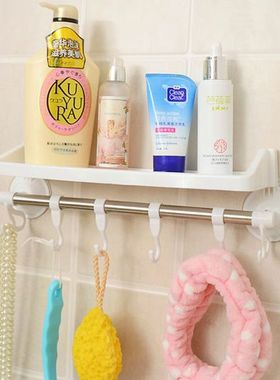 1PC Handy Suction Cups Plastic Bathroom Shelf Towel