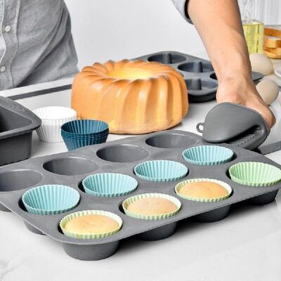 12/24pcs Silicone Baking Cups Reusable Cupcake Liners