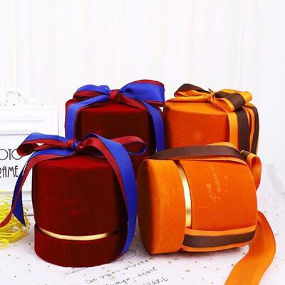 Cylindrical Gifts Package Box Delicate Design Flannel