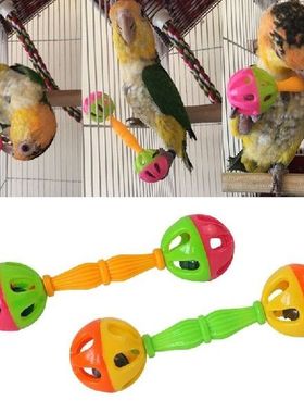 2 Buah Mainan Burung Beo Mainan Kerincingan Burung Plastik