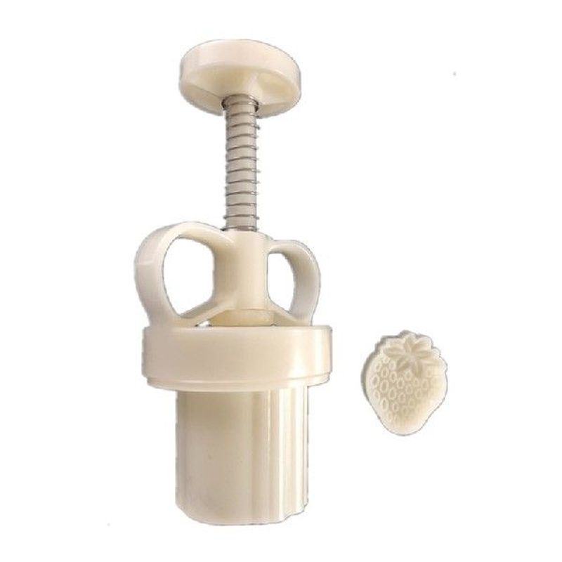 Plastic Mooncake Mold 25g Strawberry Stamp Cookie Cutter