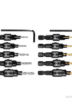 6 Buah Bor Kayu Bor Countersink Bit #5 #6 #8 #10 #12 dengan