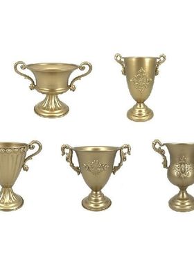 K1MF Vas Terompet Logam Rangkaian Bunga Buatan untuk