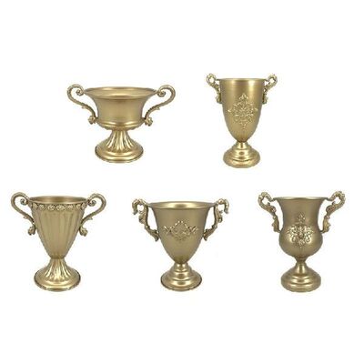 K1MF Vas Terompet Logam Rangkaian Bunga Buatan untuk