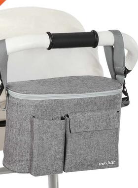 Baby Stroller Bag Solid Color Stroller Organizer Bag For Tro