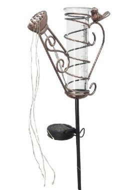 Solar Rain Gauge Bird Design Rain Gauge With Mental Metal