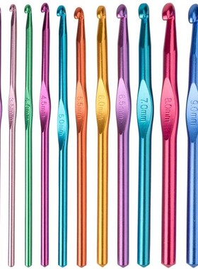 MISIE15 Sizes Aluminum Oxide Knitting Needles Crochet Hook S