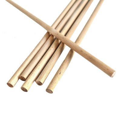 10pcs 30cm Long 5mm 50mm DIY Wooden Round Dowel Rods Pole S