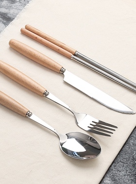 Fruit Fork spoon Stainless Steel Steak Knife Dinner Fork