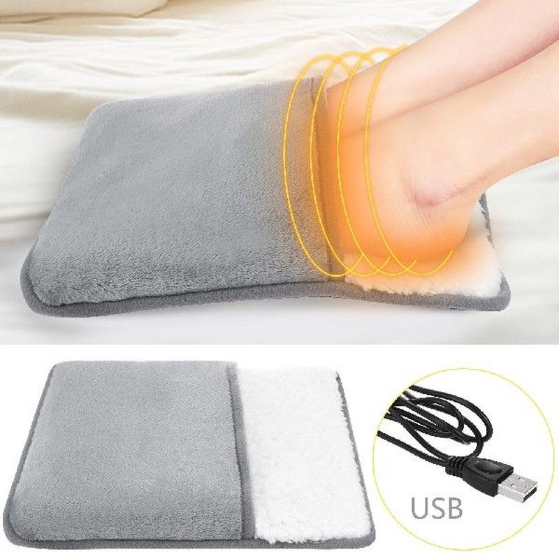 USB Electric Heating Pad Warm Slippers Feet Warm Slippers