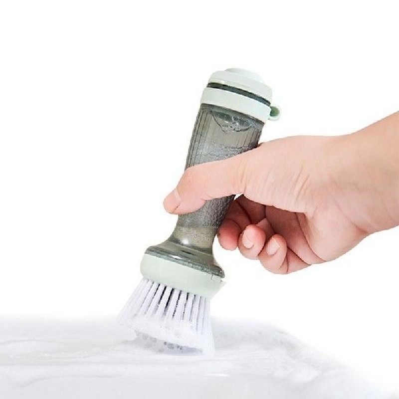 Dish Scrub Brush Soap Dispensing Dish Brush No Leaking Soap