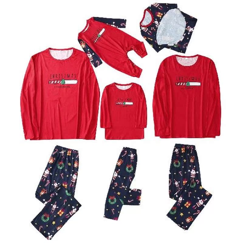 Xmas Family Matching Christmas Pajamas Set Cartoon Adult