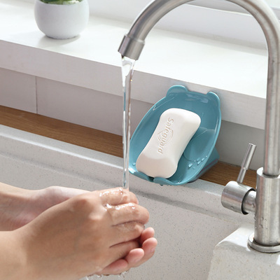 Bear Soap Box Drain Soap Holder Box Bathroom Shower Soap