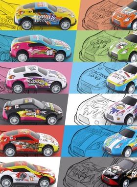 12 Pcs Mini Racing Car Metal Friction Power Toddler Toys