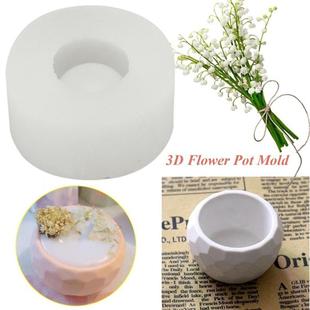Hot 3D Round DIY Silicone Concrete Plant Flower Pot Vase