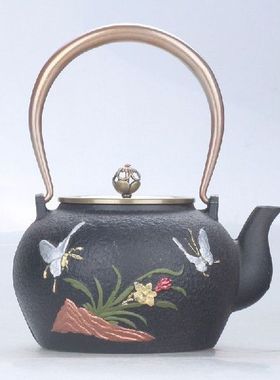 Cast iron pot oxidation film process orchid butterfly