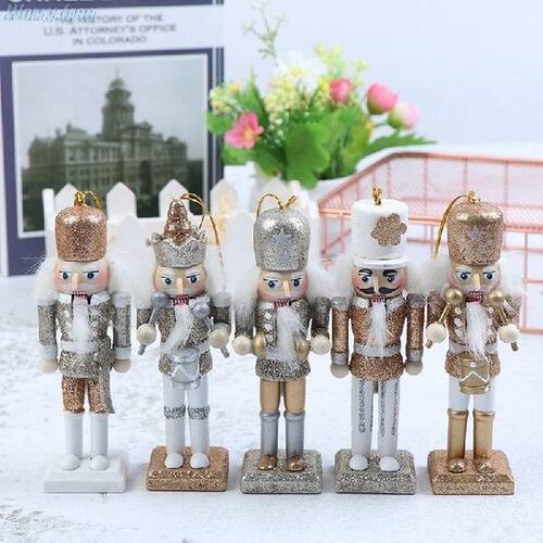 1Pcs DIY Wooden Nutcracker Solider Figure Model Puppet Doll