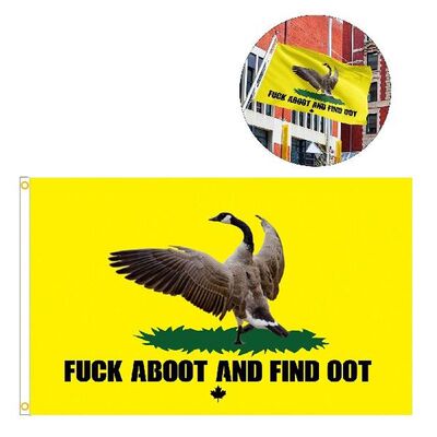 Fu-Ck Aboot And Find Oot Garden Flag Courtyard Canadian