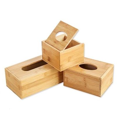 Bamboo Tissue Box Holder Storage Paper Box Tissue Box Cover