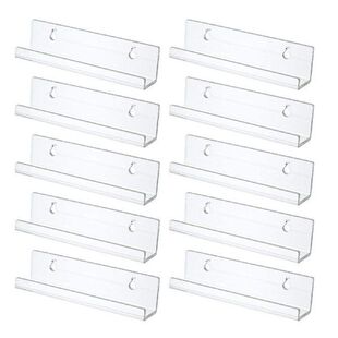Record Shelf Wall Mount 10Pcs Acrylic Record Display Shelf