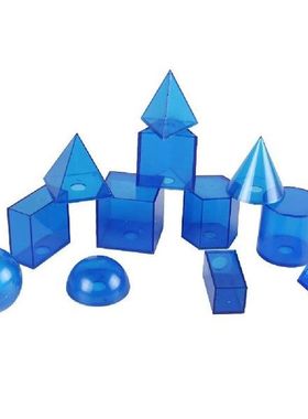 12Pcs/Set Transparent 3D Geometric Solids Model Detachable