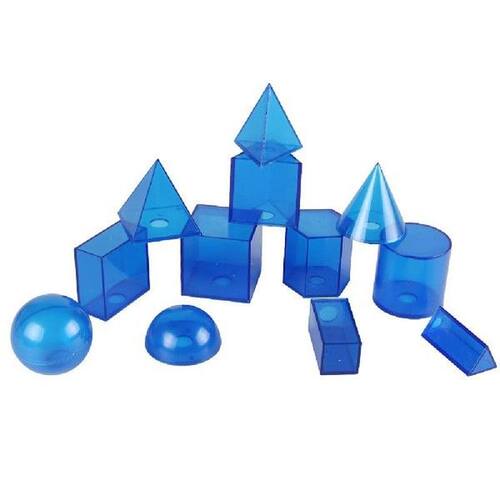 12Pcs/Set Transparent 3D Geometric Solids Model Detachable