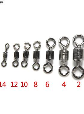 100Pcs Ball Bearing Stainless Steel Swivels Fishing Fish