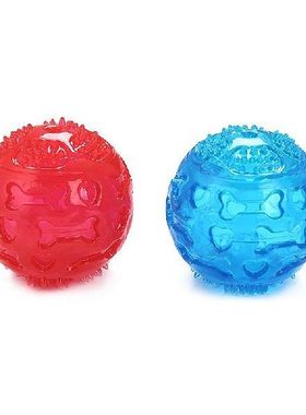 1Pcs Dog Toys Durable Pet Squeak Chew Bouncy Rubber Chew