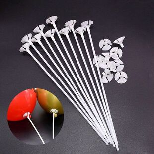 Latex Balloon Stick 50Pcs Balloons 40Cm White Holder 30Cm