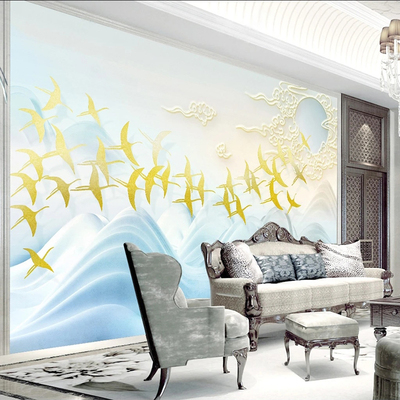 Custom 3D Mural Wallpaper Fashionable Interior Design