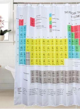 Hot New Periodic Table Of Elements Bathroom Curtains