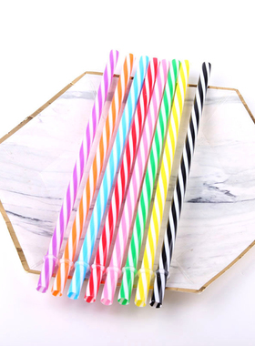 25Pcs Reusable Plastic Straws For Tumblers Mason Jars 23cm