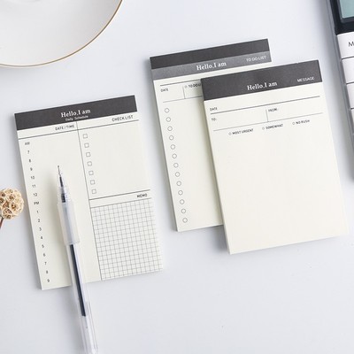 Creative Daily Schedule Memo pad To Do List Time Sticky not