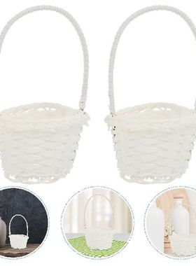 Basket Baskets Mini Woven With Flower Handle Small Gift