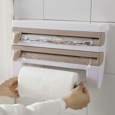 4 in 1 Home Kitchen Tissue Roll Paper Towel Foil Film Sauce