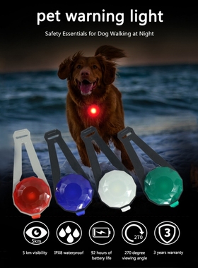 Led Dog Collar Pendant Usb Rechargeable Pet Luminous Collar