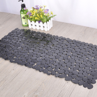 Rectangle Shower Mats Anti-skid PVC Stone Bath Carpet Suctio