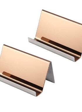 2PCS Stainless Steel Business Card Holder For Desk Office