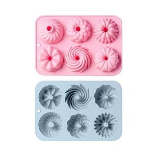 896A 6 Cavities Silicone Cake Mold for Chocolate Mousse