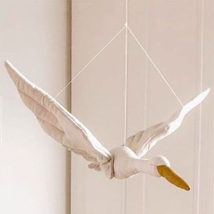 Battilo Creative Wall Hanging Swan Plush Stuffed Doll