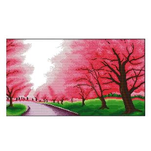 Count Stitch Kit Landscape 14CT Sakura Romantic Cross