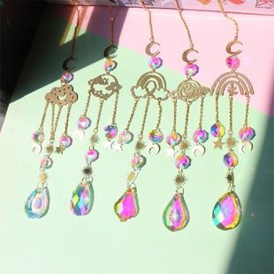 Crystal Wind Chimes Pipa Hexagon Prisms Light Catcher