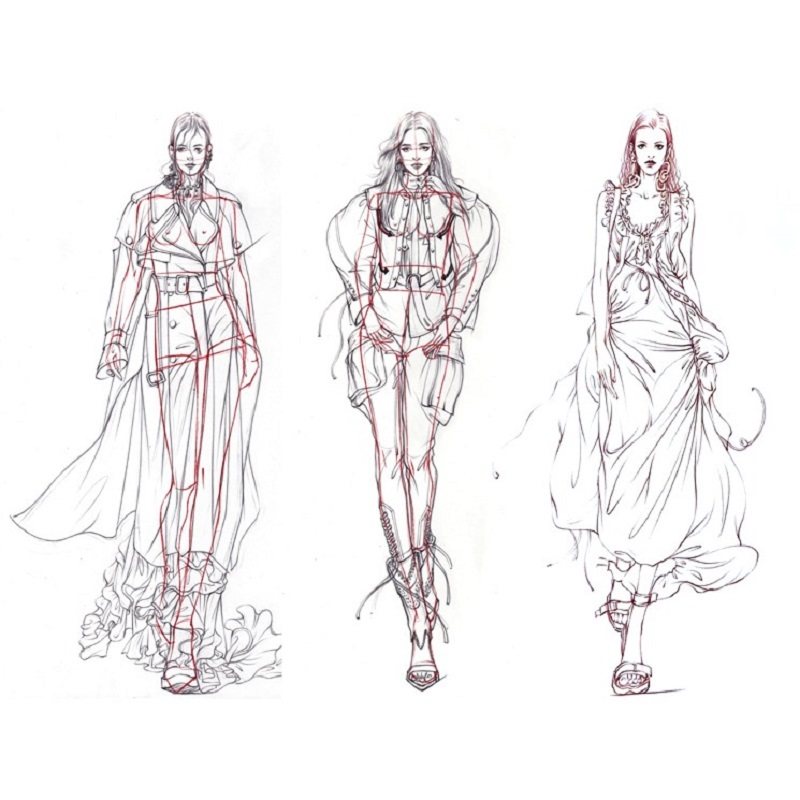 fashion figure drawing ruler fashion line drawing human