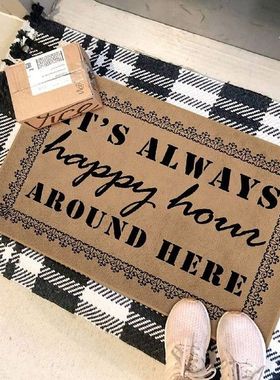 Fun Letter Printed Door Mats Antis Slip Antis Fouling Door
