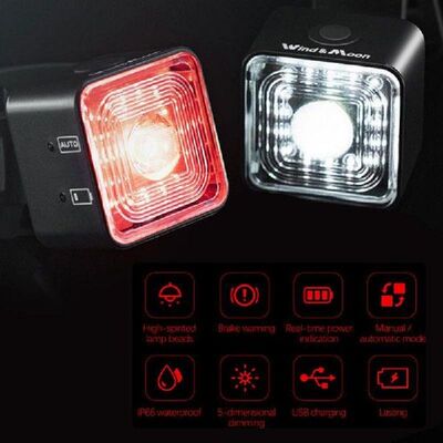 luz trasera bicicleta Smart Sensor Brake Lamp Cycling IP66